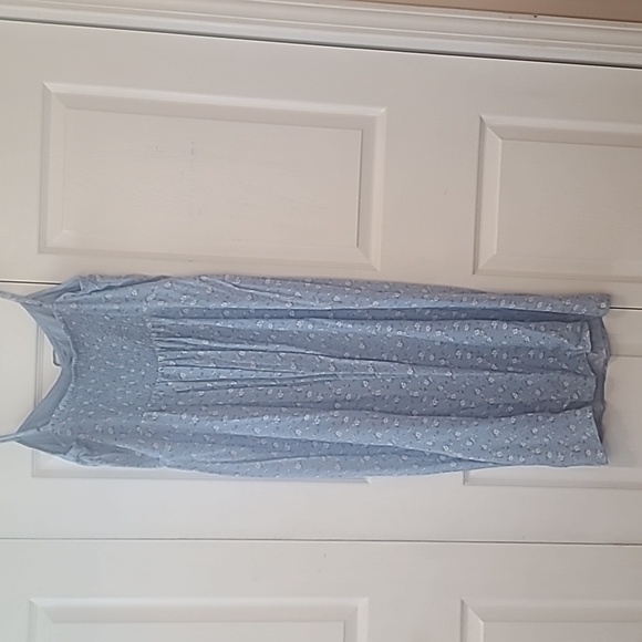 Aeropostale spaghetti strap blue floral midi dress size large - Picture 3 of 5